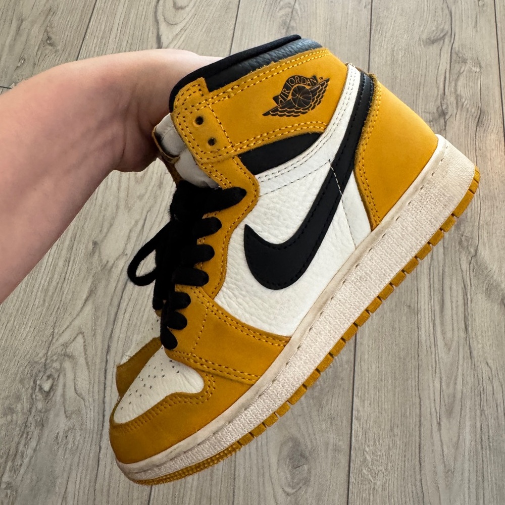 Nike Yellow and Black High-Top Sneakers
